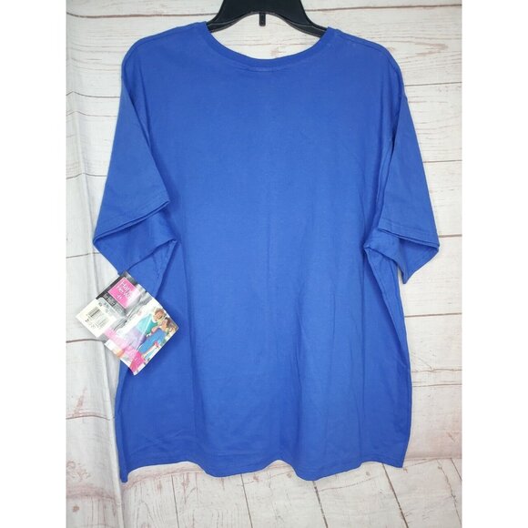 Vintage Hanes Her Way 2X Plus Size Cotton Casual Full Figure 22/24W Blue T Shirt - Picture 5 of 9